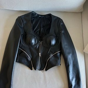 Zara faux leather jacket
